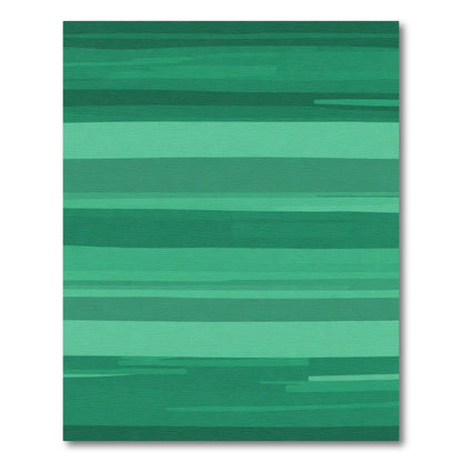 Emerald Green Horizontal Stripe Rug