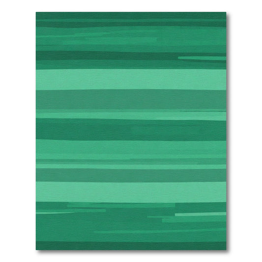 Emerald Green Horizontal Stripe Rug
