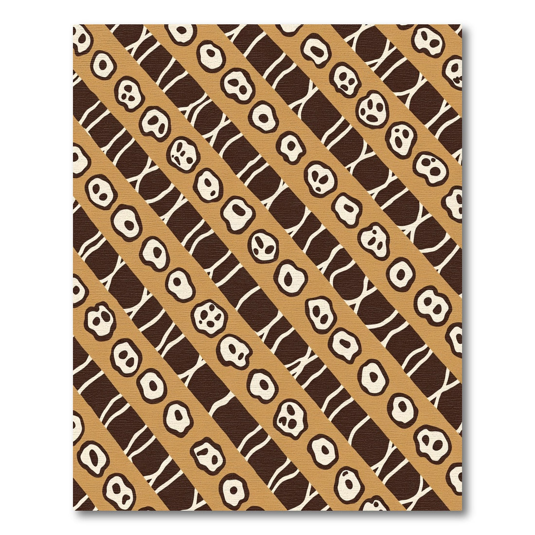 Brown Tan Organic Stripe Composition Rug