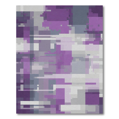 Amethyst Slate Abstract Geometric Overlay Rug