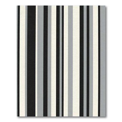 Monochromatic Vertical Stripe Composition Rug