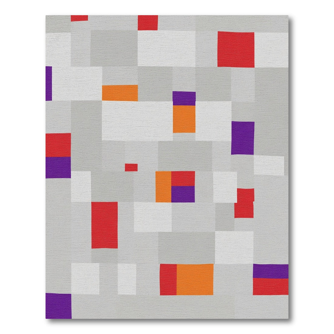 Bold Geometric Color Block Rectangles Rug