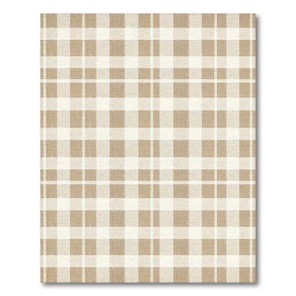 Beige Checkered Geometric Area Rug