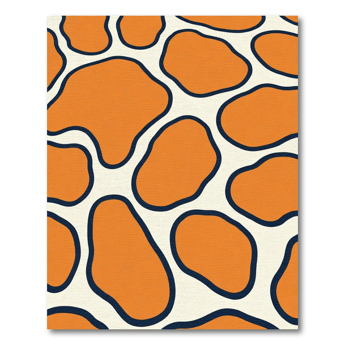 Orange Creamy Blob Organic Flow Rug