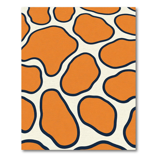 Orange Creamy Blob Organic Flow Rug