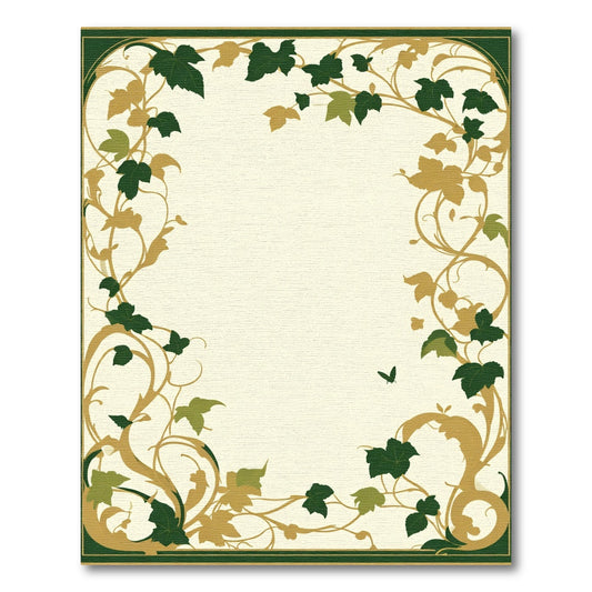 Gilded Greenery Butterfly Border Rug