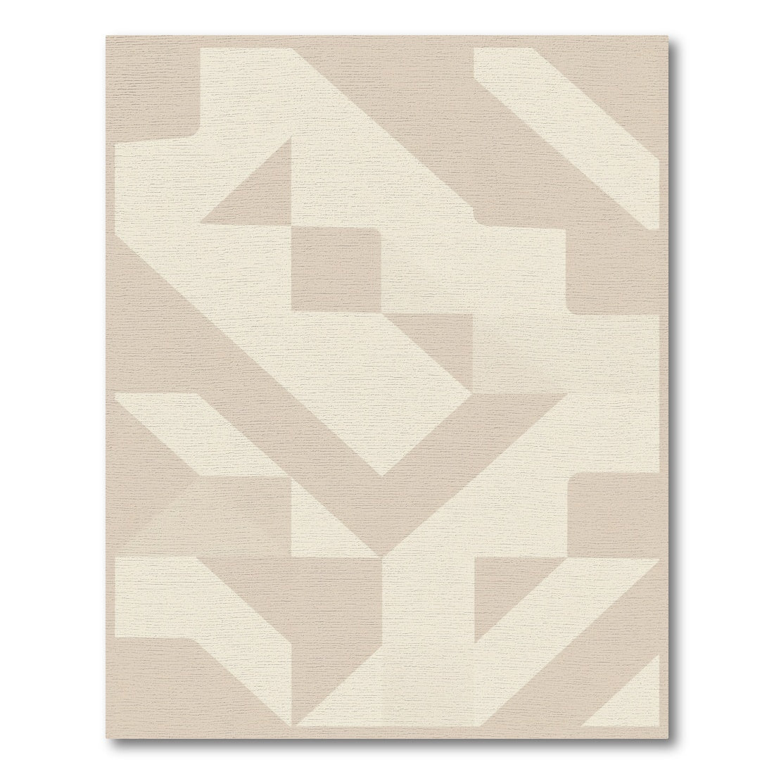Neutral Geometric Broken Fragment Rug