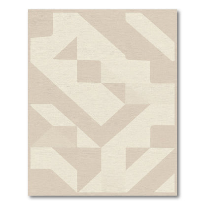 Neutral Geometric Broken Fragment Rug
