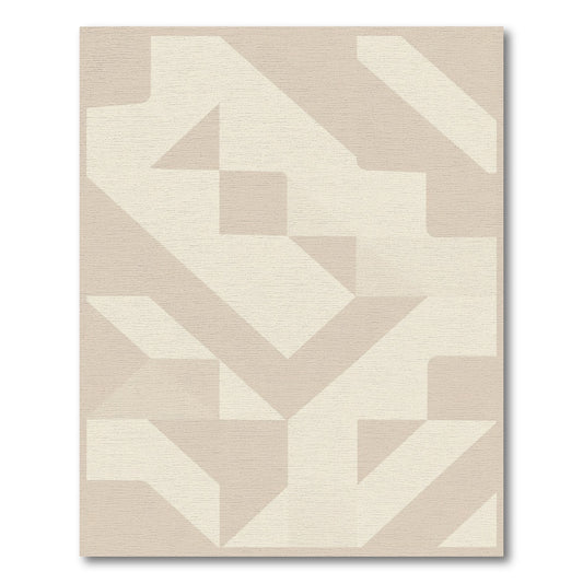 Neutral Geometric Broken Fragment Rug
