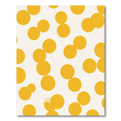 Yellow Polka Dot Cluster Rounds Rug