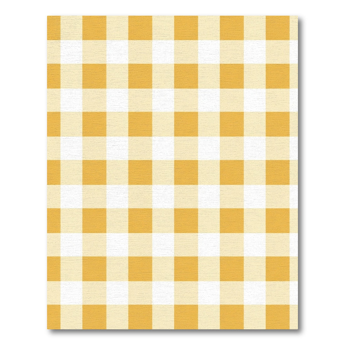 Golden Yellow Gingham Checker Rug