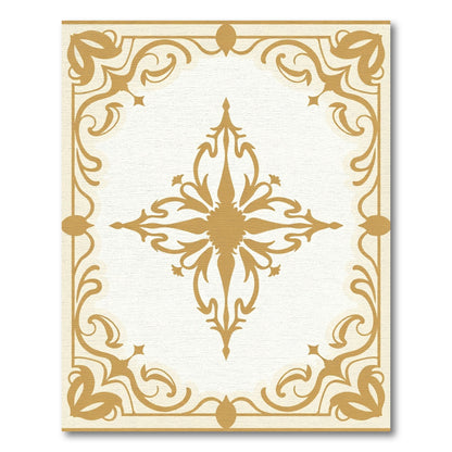 Golden Filigree Flourish Medallion Rug
