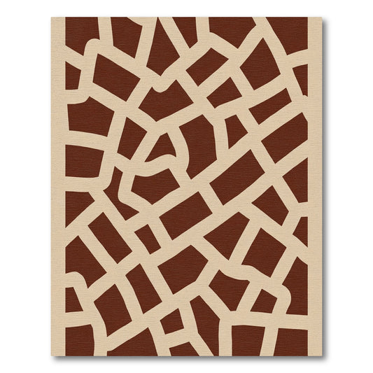 Cracked Earth Abstracts Intersecting Lines Rug