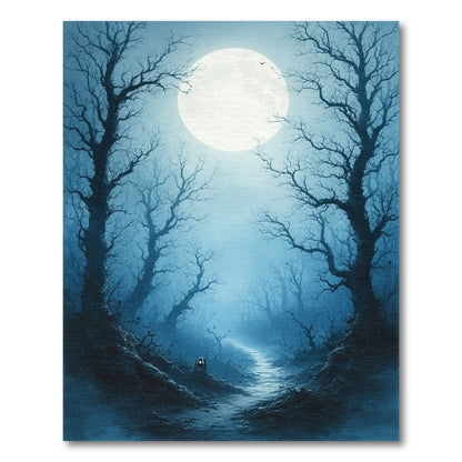 Moonlit Forest Path Area Rug
