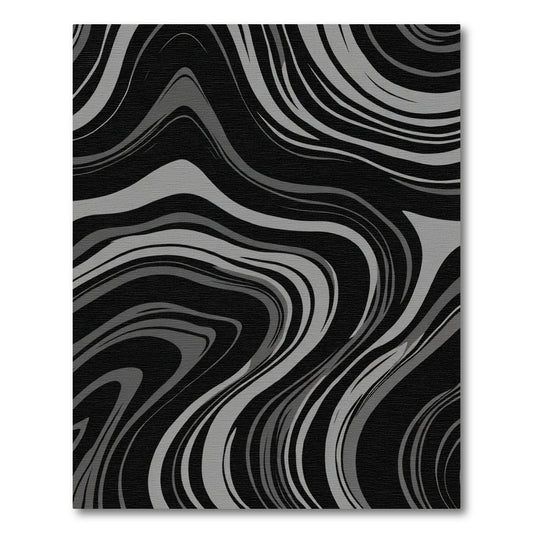 Gray Swirling Abstract Marble Rug