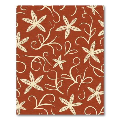 Terracotta Twisting Vine Floral Rug
