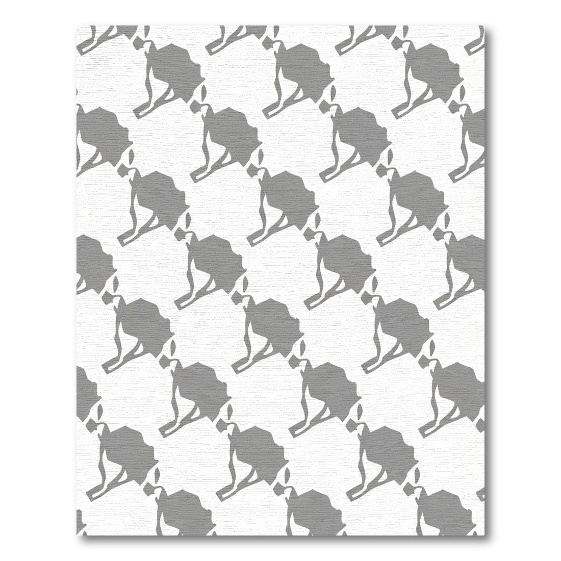 Gray Abstract Runner Silhouette Repeat Rug