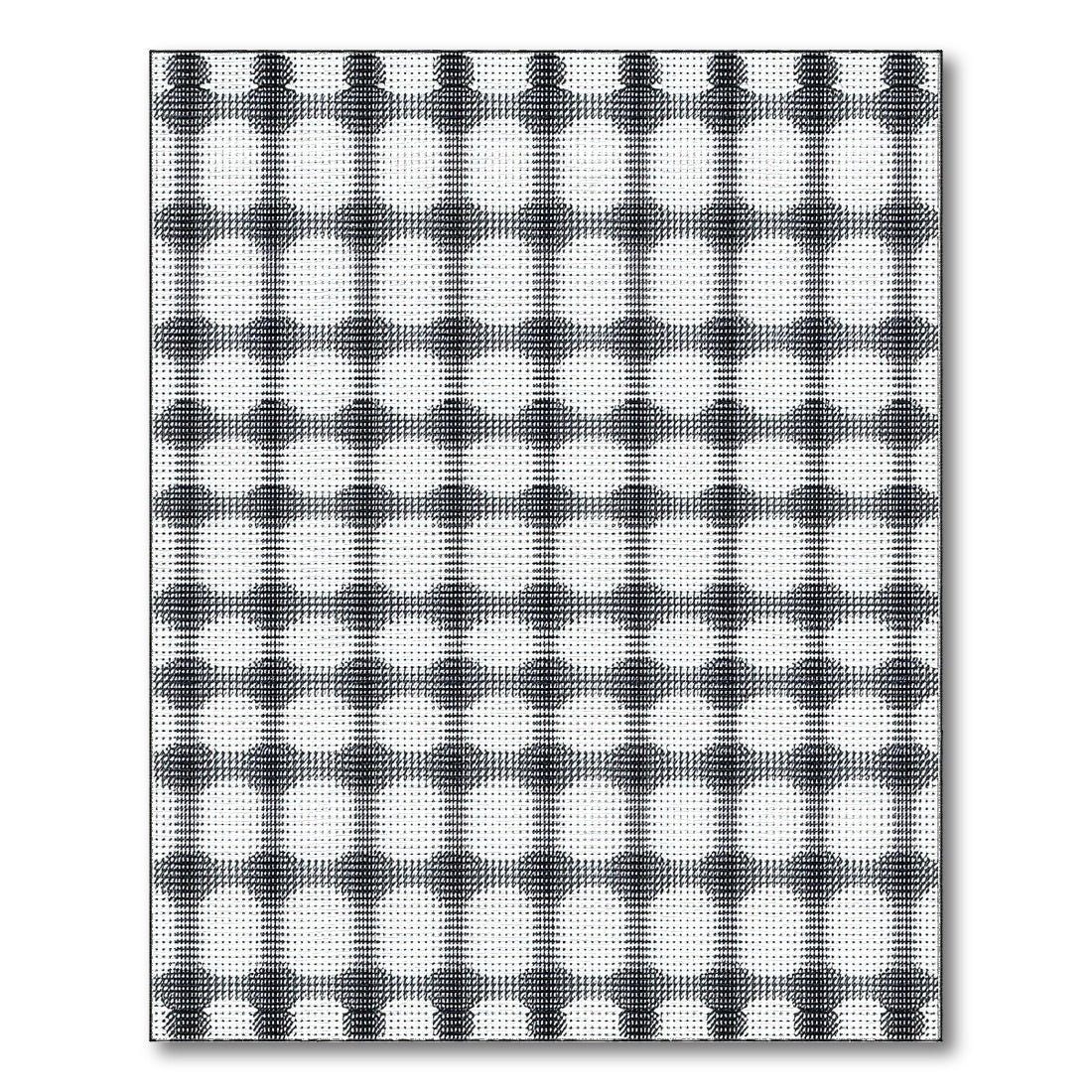 Black White Checkered Geometric No. 7 Area Rug