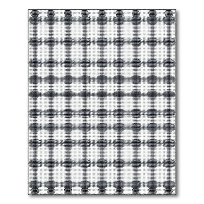 Black White Checkered Geometric No. 7 Area Rug