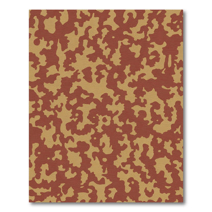 Terracotta Camouflage Organic Texture Rug