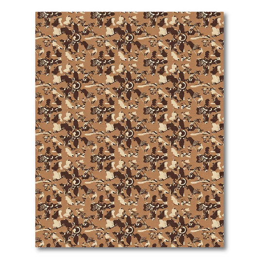 Abstract Earthy Bloom Medallion Rug