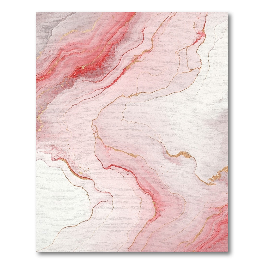 Pink Gold Veined Marble Rug