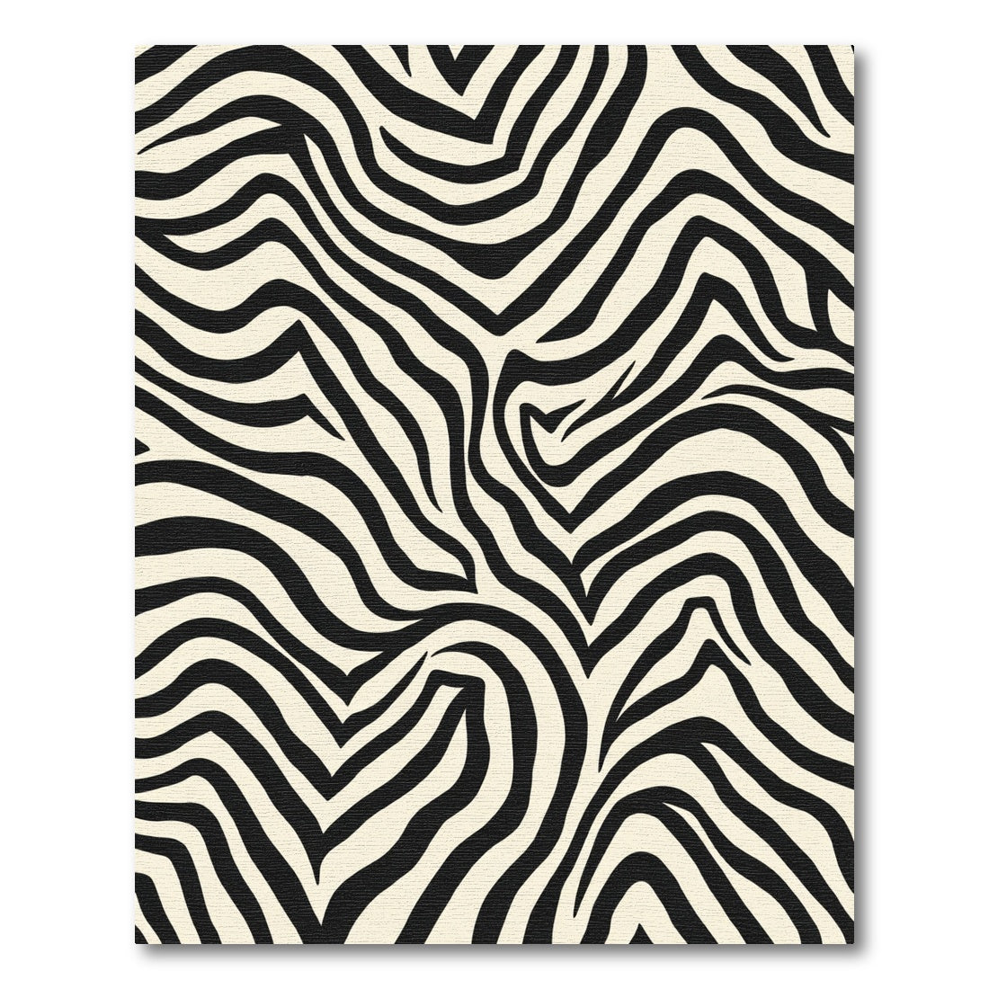 Bold Black Ivory Zebra Stripes Rug