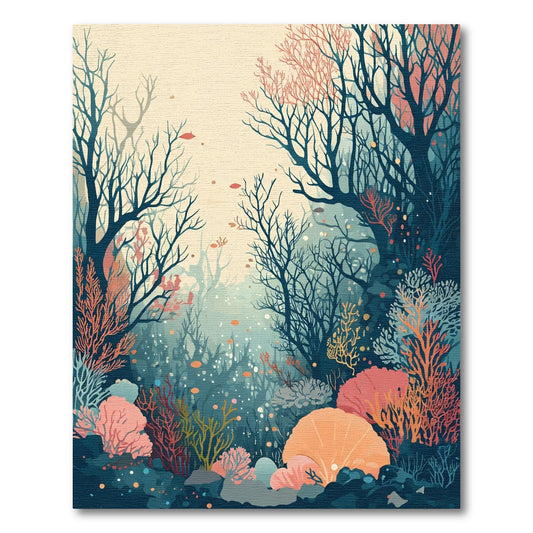 Underwater Coral Reef Scene Rug