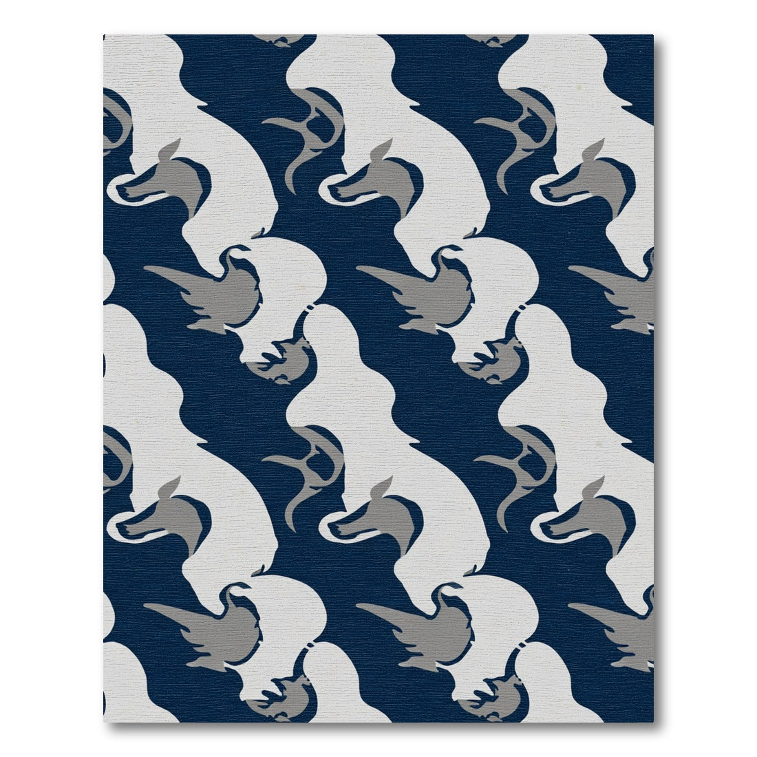 White Crimson Hound Abstract Rug