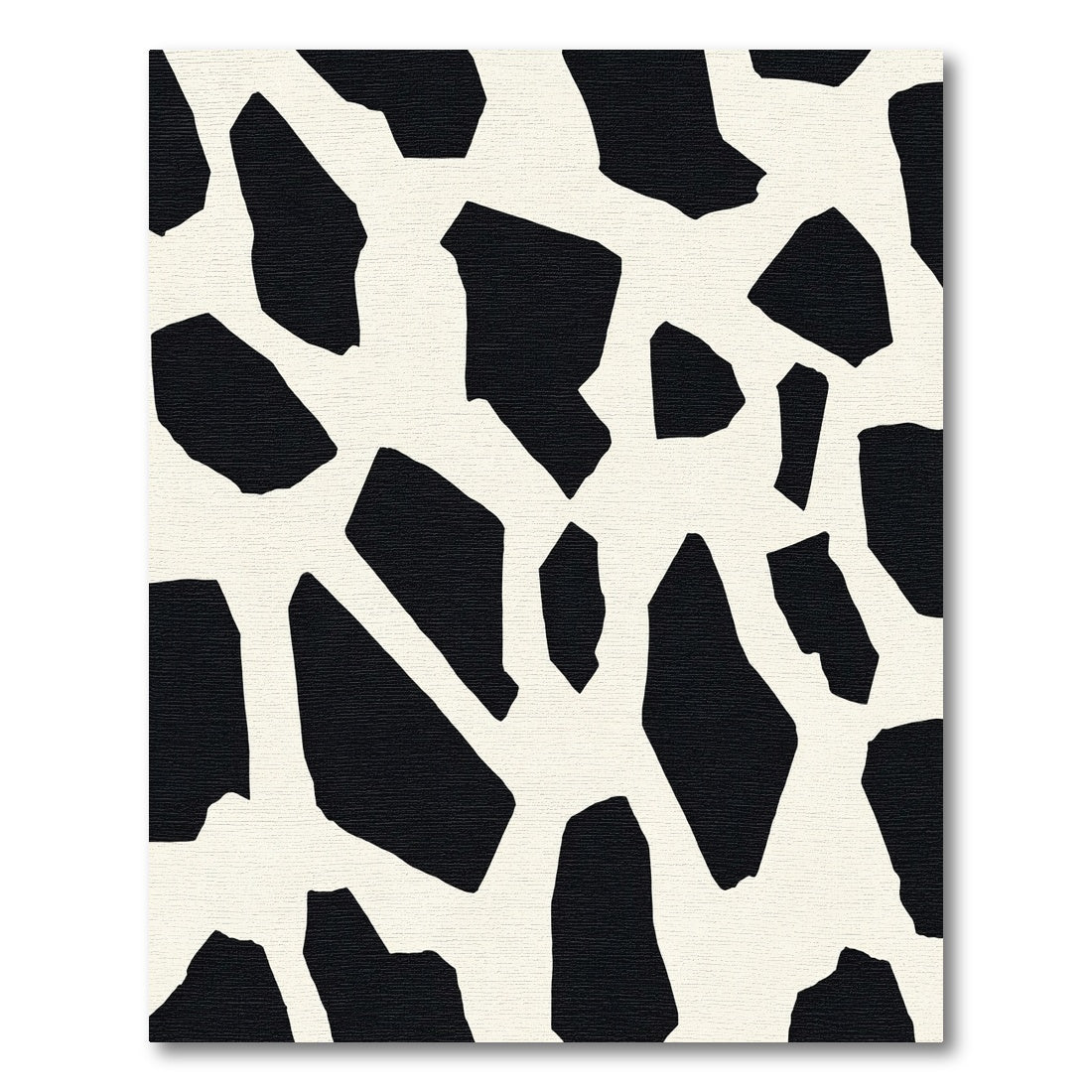 Black and White Irregular Spots Rug