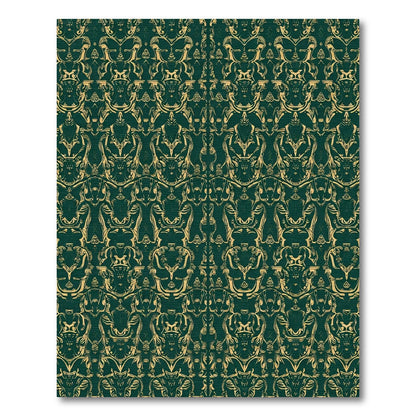 Emerald Gold Ornate Barocco Rug