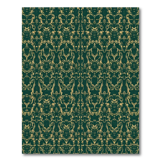Emerald Gold Ornate Barocco Rug