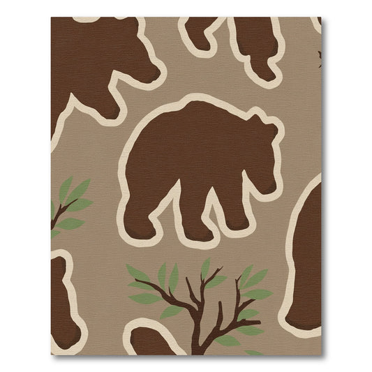 Brown Bear Forest Fauna Charm Rug