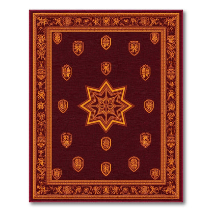 Red Starburst Geometric Modern Area Rug