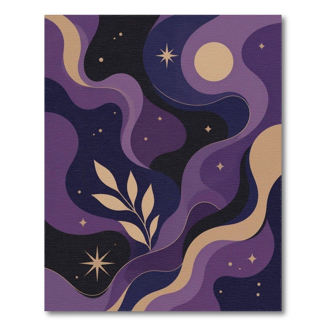 Purple Celestial Wave Area Rug