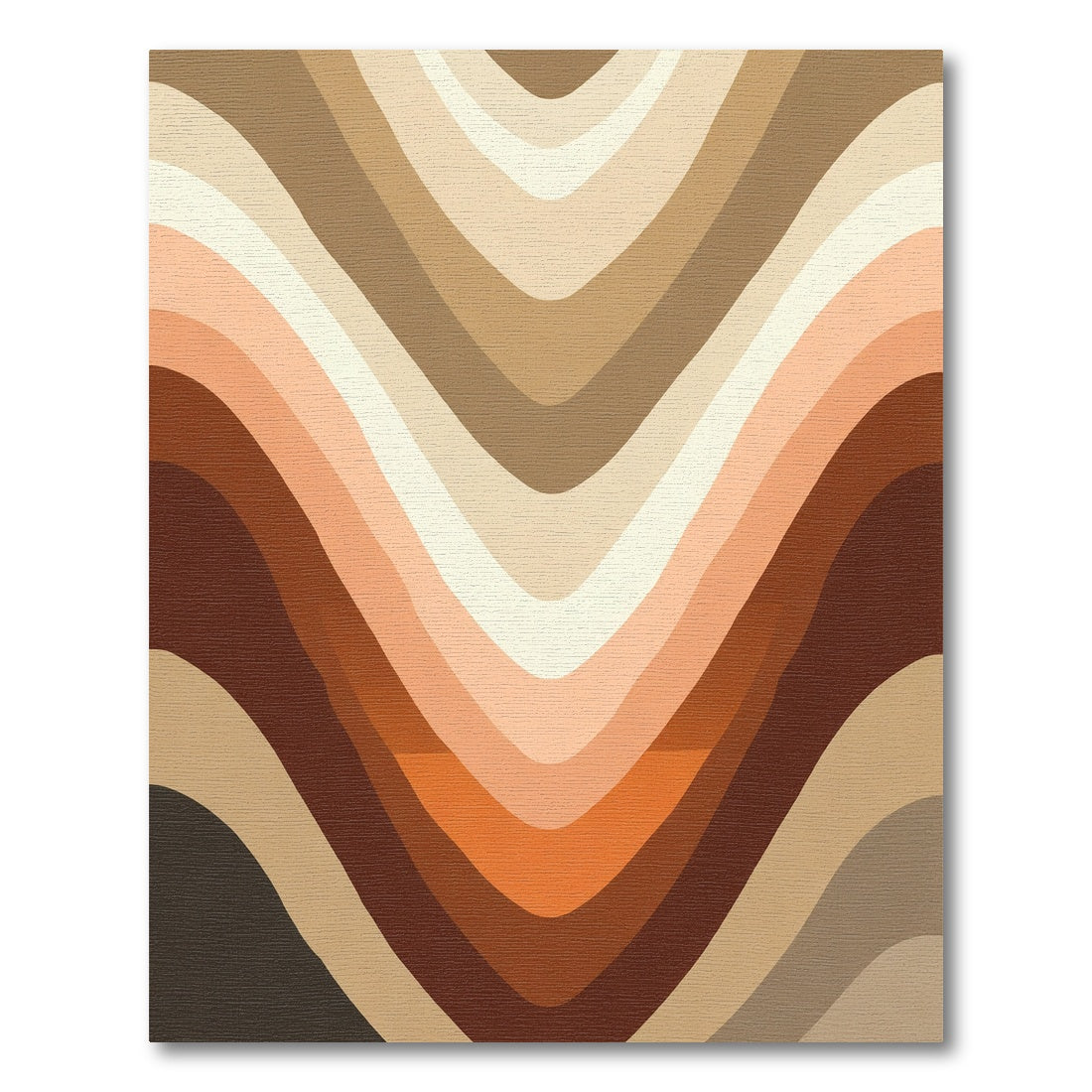 Earthy Tones Wavy Stripe Rug