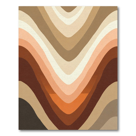 Earthy Tones Wavy Stripe Rug
