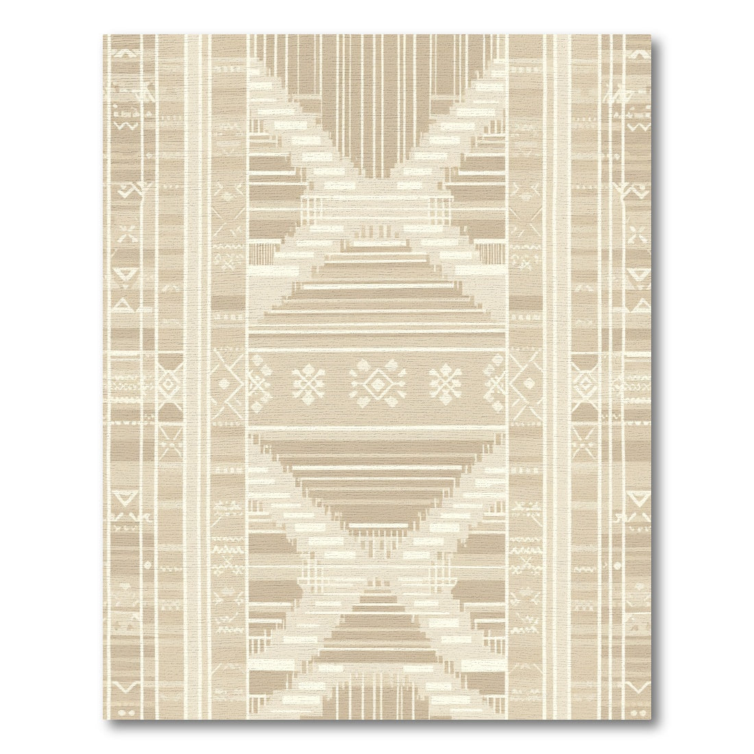 Earthy Geometric Diamond Staircase Rug