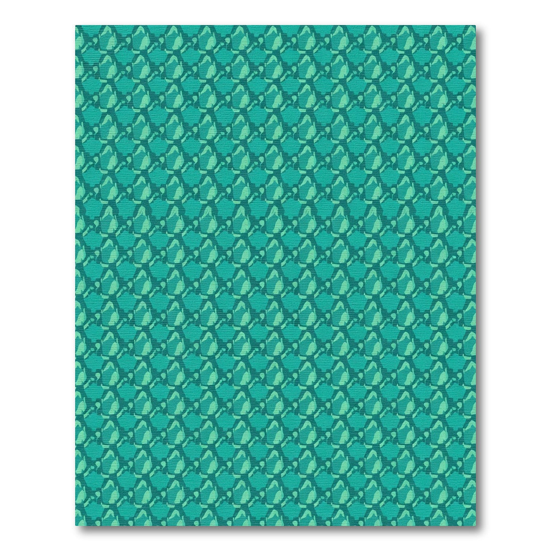 Teal Gemstone Scale Arrangement Rug