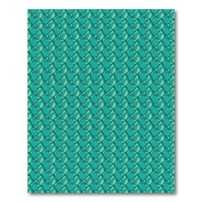 Teal Gemstone Scale Arrangement Rug