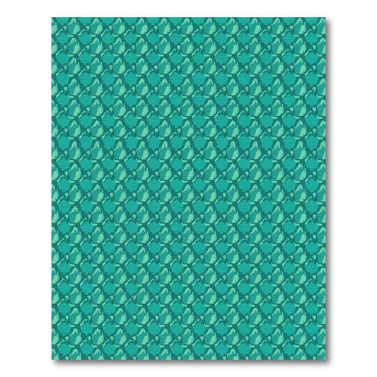 Teal Gemstone Scale Arrangement Rug