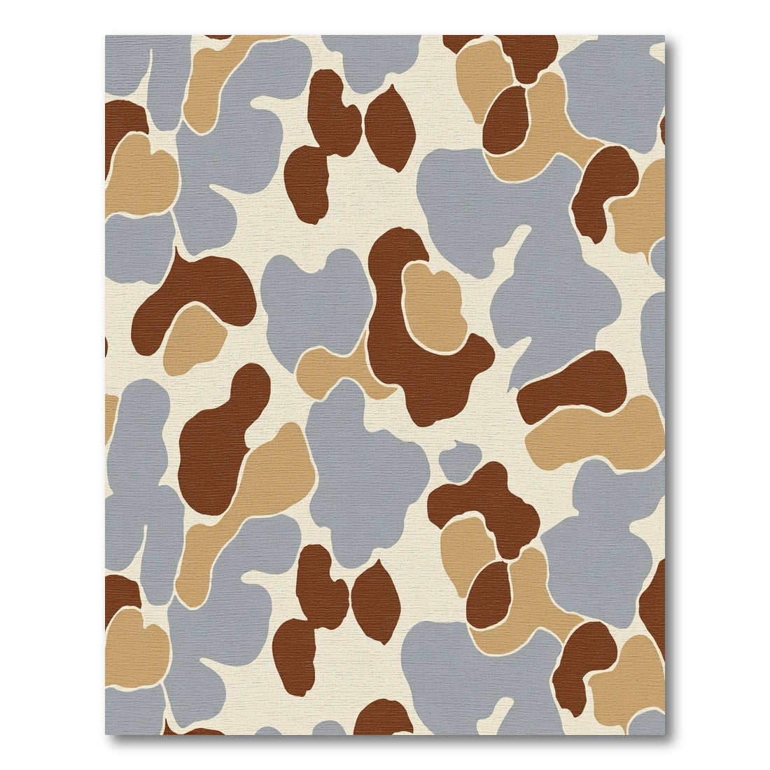 Abstract Earth Tones Camo Shapes Rug