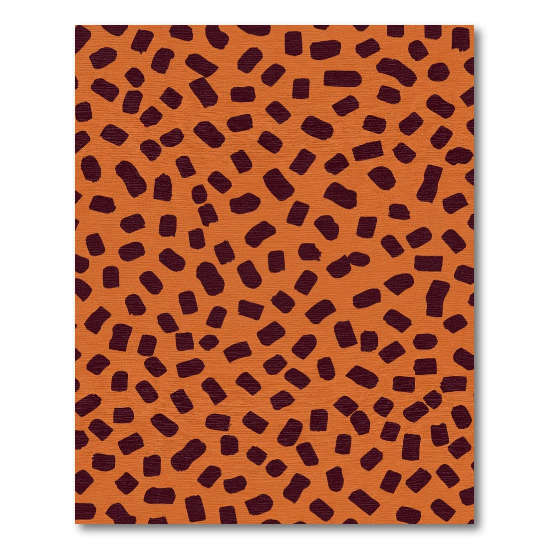 Orange Burgundy Hand Drawn Dots Rug