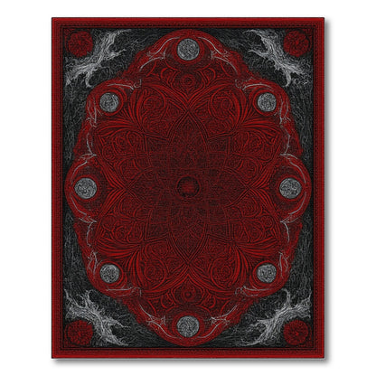 Red Ornate Medallion Persian Traditional Persian Area Rug