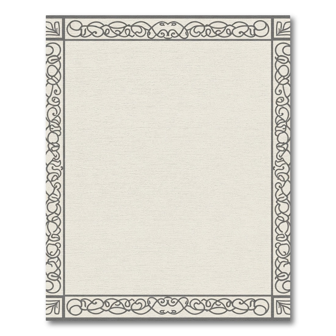 Classic Gray Interlocking Border Rug