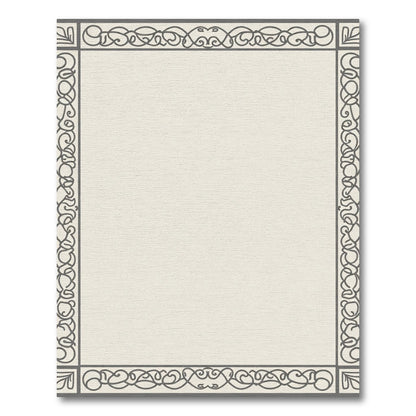 Classic Gray Interlocking Border Rug