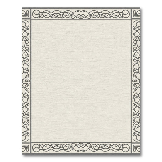 Classic Gray Interlocking Border Rug