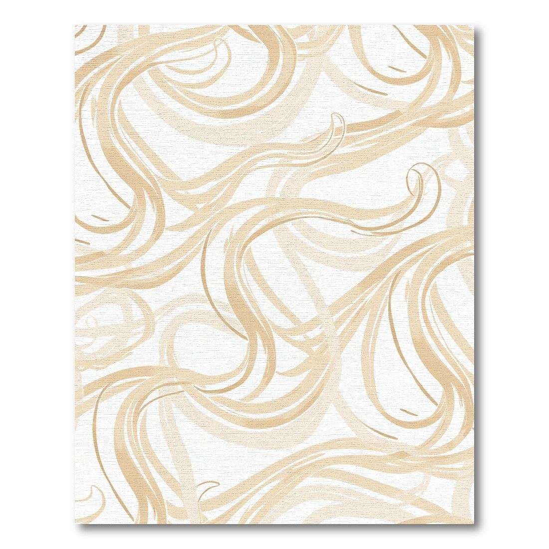 Light Tan Swirl Ribbon Texture Rug