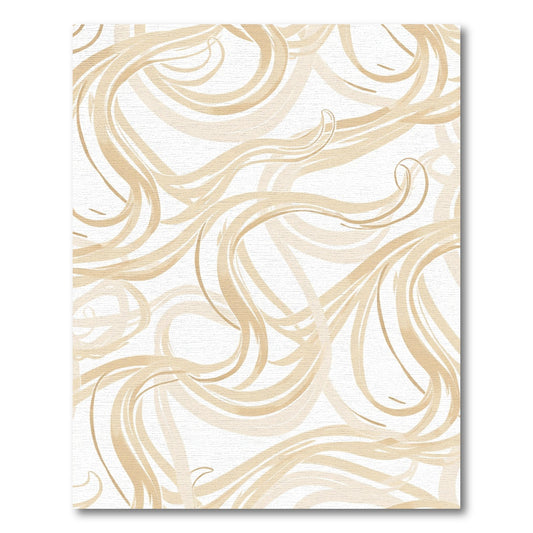 Light Tan Swirl Ribbon Texture Rug
