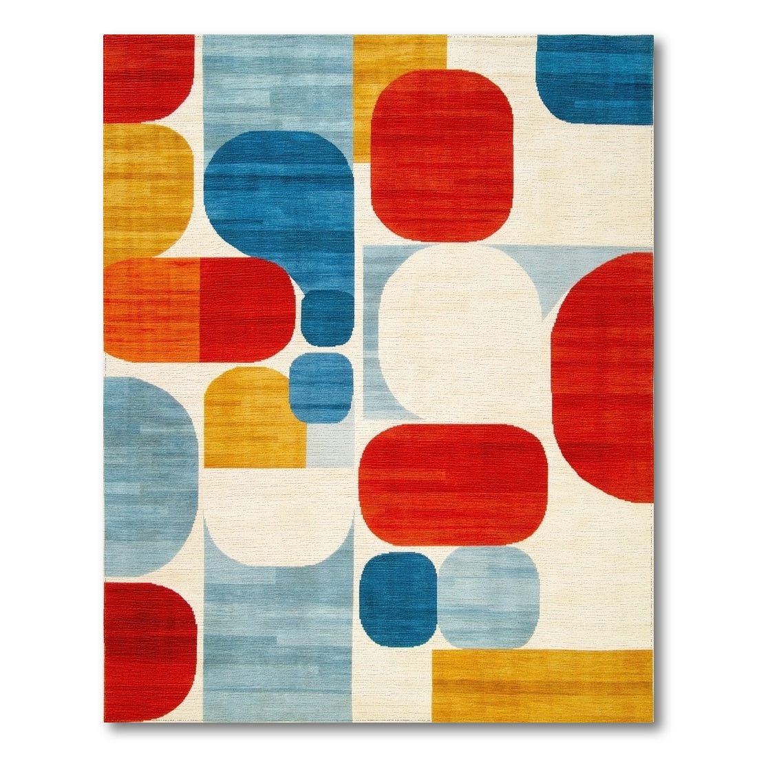 Bold Geometric Multi-Color Area Rug